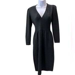 Vintage St. John Knit Dress for Neiman Marcus 70s V Neck Pin Up Small Hourglass